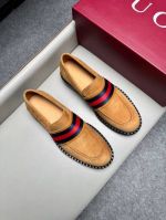 Gucci Brown calfskin Leather Shoes-Gucci Man Business Leather Shoes